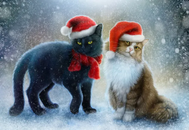gatos navideños