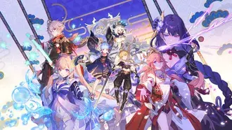 Equipo de héroes de Ganshin | Impacto Ganshin 4K fondo de pantalla