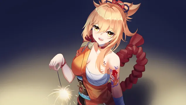 เกนชิน อิมแพ็ค | โยอิมิยะ สาวอนิเมะสุดสวย 8K วอลเปเปอร์