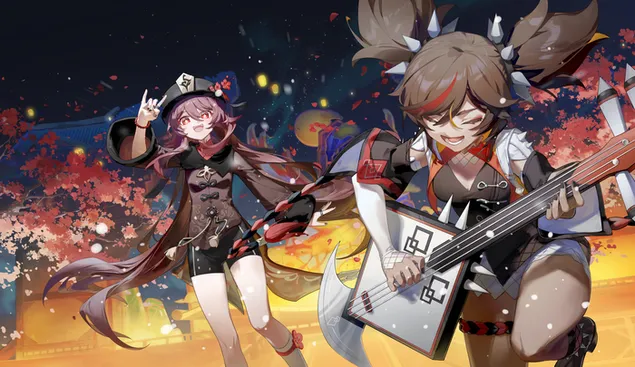 Tapeta Genshin Impact herní série anime krásné dívky 4K