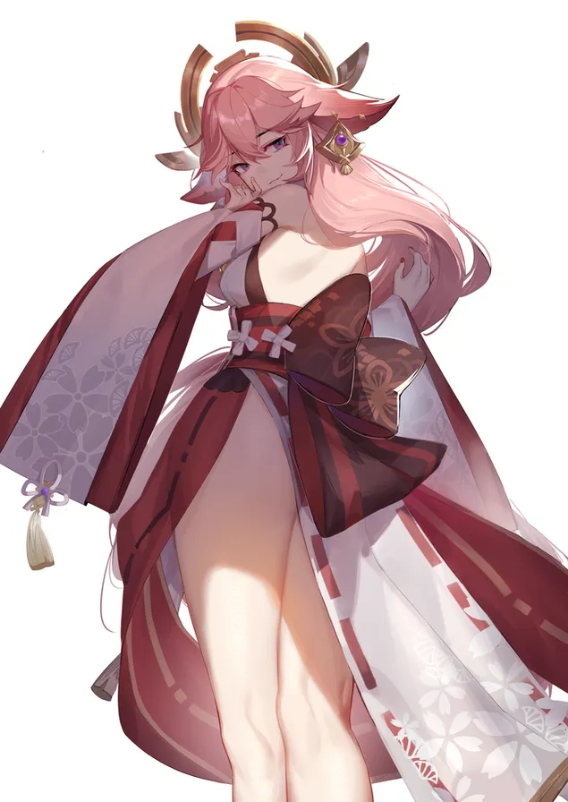 تأثير جينشين | رائع فتاة أنيمي ياي ميكو 2K خلفية