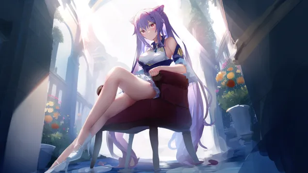 Genshin Impact | دختر انیمه بسیار داغ Keqing کاغذدیواری  4K