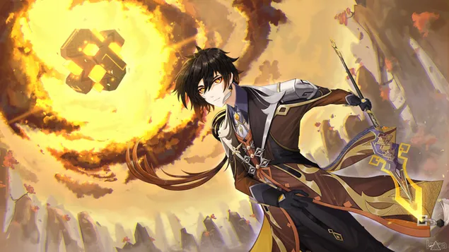 겐신 임팩트 - 중리 4K 배경화면