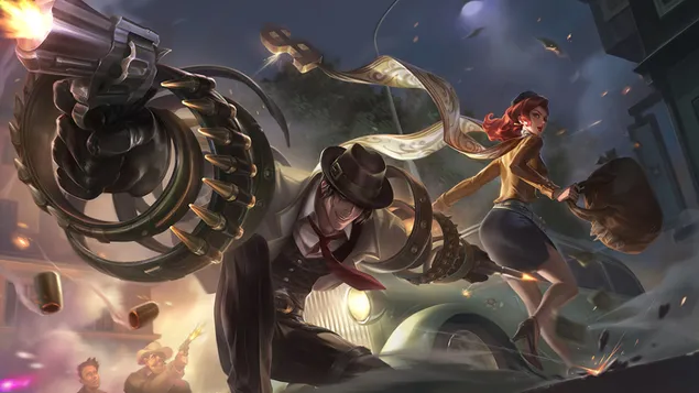 Gentleman Thief 'Khufra' met Lady Thief 'Esmeralda' - Mobile Legends (ML) 4K muurpapier