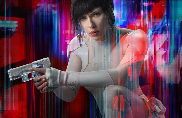 Taustpilt Film Ghost in the Shell – Scarlett Johansson Motoko Kusanagi rollis HD