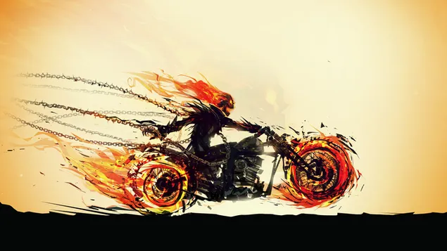 Ghost Rider motorcycle  4K wallpaper