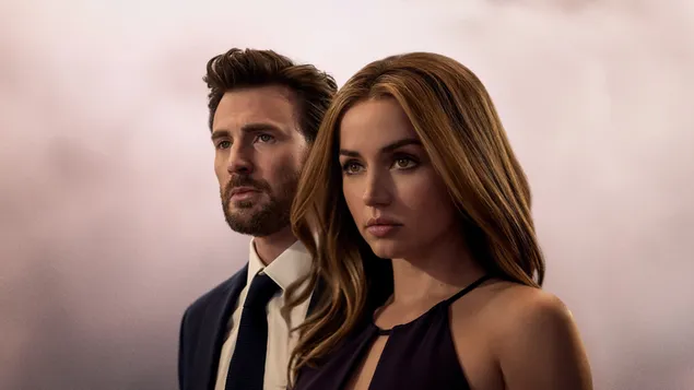 Páipéar balla Is é Ghosted tríú scannán Chris Evans in éineacht le Ana de Armas4K