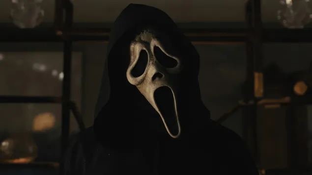 Ghostface från filmen Scream 6 4K bakgrund