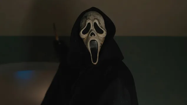 Ghostface från filmen Scream VI 4K bakgrund