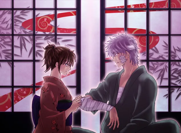 은혼 : 시무라 태 & 긴토키 사카타 2K 배경화면