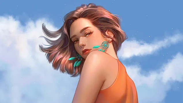 Taustpilt Tüdruk Art 4K