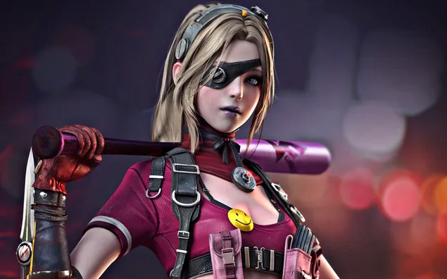 Lik djevojke na unakrsnoj vatri 4K pozadina