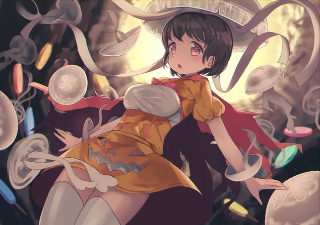 Lány tökös ruhában HD háttérkép