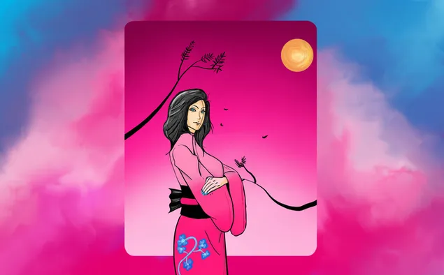 Girl in kimono, inspired by japan