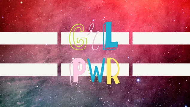 Girl Power ozadje za osebni računalnik ali namizje, rdeče temo ozadja 2K ozadje