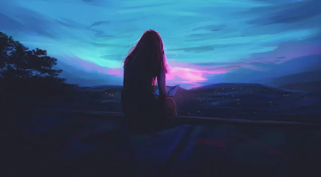 cailin ag leamh leabhar ina n-aonar ioslodail