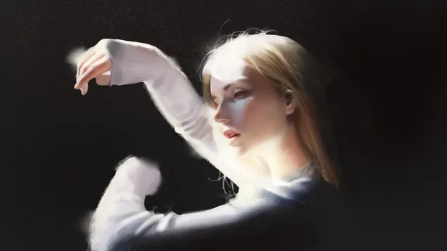 Realistična slika deklice HD ozadje