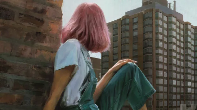 Девушка ждет кого-то 4K обои