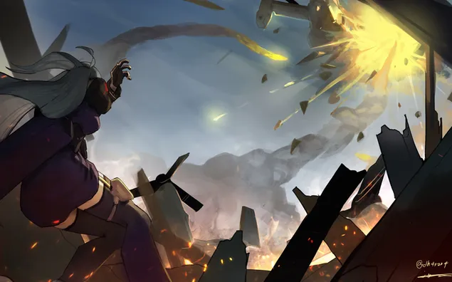 Girls Frontline – transporto lėktuvas 2K ekrano užsklanda