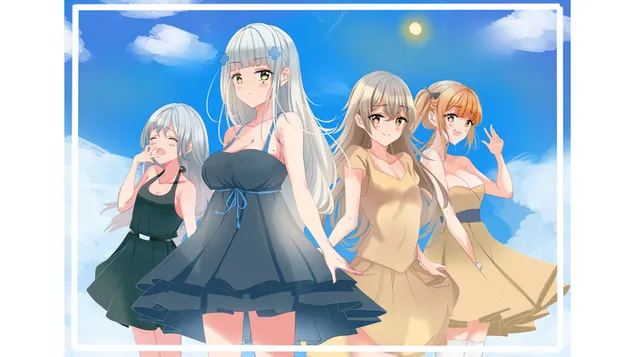 Linia frontu dla dziewcząt - G1,HK415,UMP8 i UMP45 2K tapeta