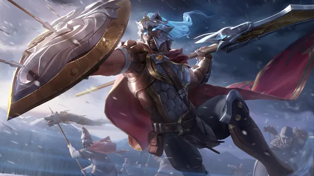 Glaive Warrior 'Pantheon' Rework Splash Art - League of Legends (LOL) 8K pozadina