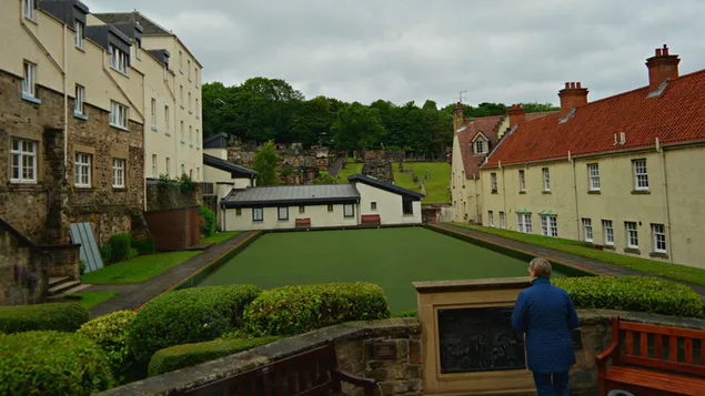 Мрачно време в Единбург, Шотландия 4K тапет