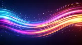 Curvas brilhantes de luzes neon multicoloridas 8K papel de parede