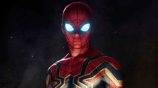 Glowing eyes of Spider-man