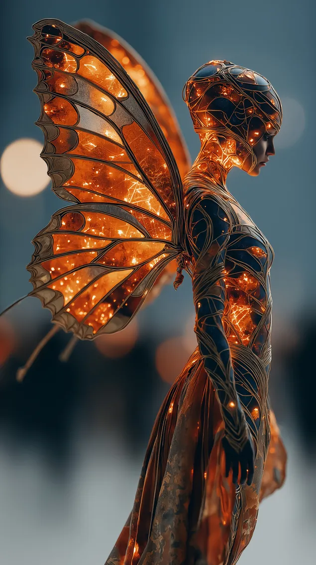 swiecacy motyl monarcha wrozka o misternych wzorach pobierz