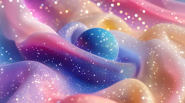 כדור זוהר: הרמוניה של צבעים ואור 8K טפט