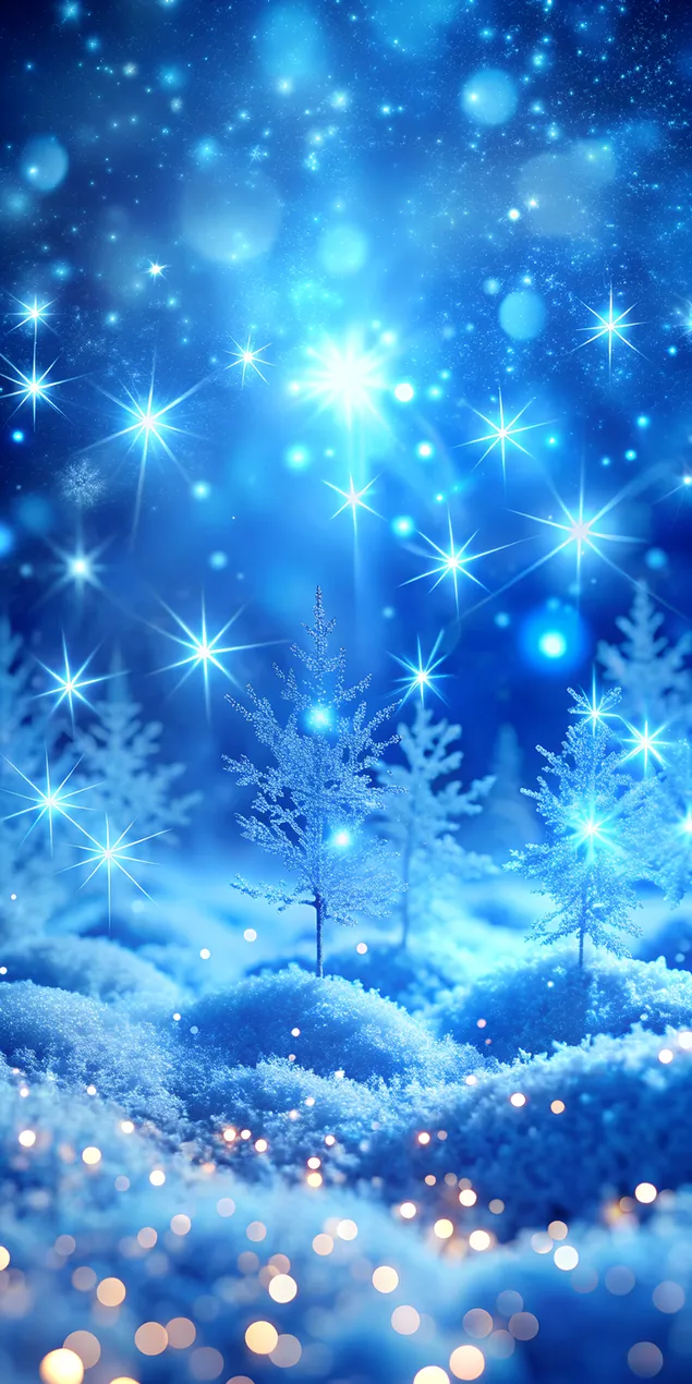 glowing snowflake with blue particles background, winter theme concept download