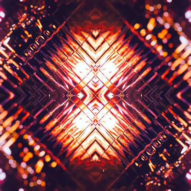 Светещо симетрично стъкло 2K тапет