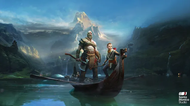 God of War (2018) kratos 2K achtergrond