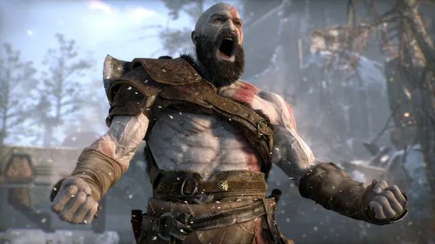 God of War 4, kratos 2K achtergrond