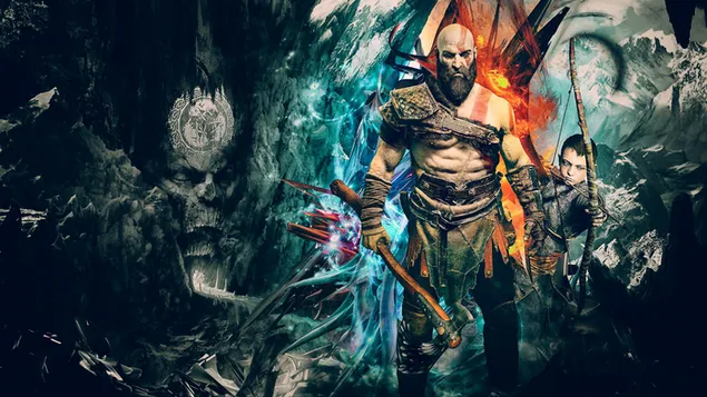 Muat turun God of War 4 (permainan video) - Kratos dan Atreus