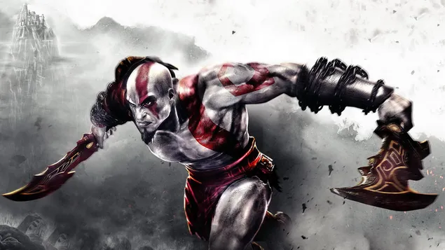 God van oorlog kratos veg 2K muurpapier