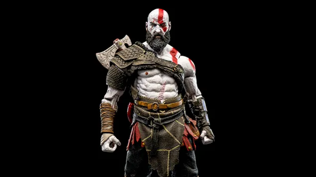 God of war kratos zwarte achtergrond download