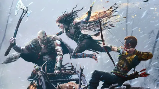 God of War Ragnarok - Kratos & Atreus versus Freya download