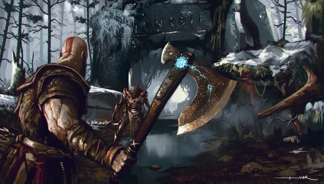 God of War (permainan video) - Kratos (seni fantasi) unduhan