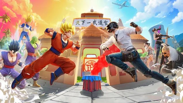 Goku team  vs PUBG heroes for air drop  download