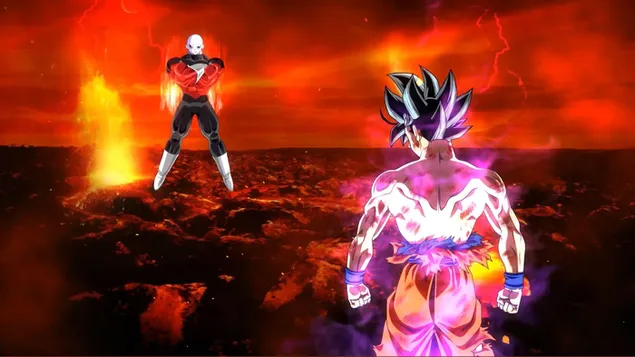 Taustakuva Goku Ultravaistolla VS Jiren HD