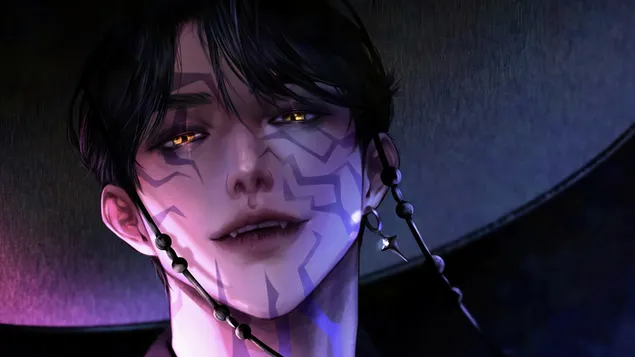 Gold-Eyed Demon 'Jinu' - K-Pop Demon Hunters (Film) 4K Tapeten