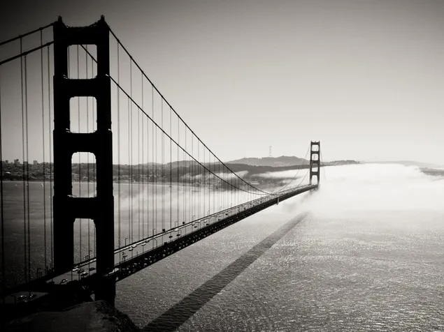Puente Golden Gate en blanco y negro