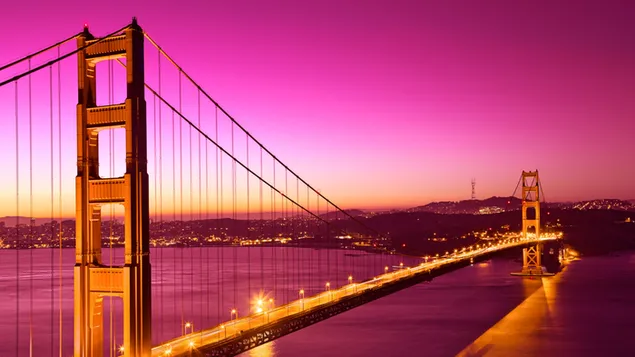 Puente Golden Gate durante la hora dorada