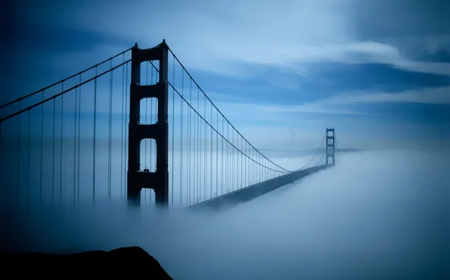 Puente Golden Gate Niebla de invierno