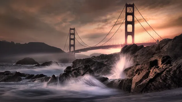 Puente Golden Gate con vista al río descargar