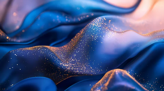 Valë mëndafshi të mbushura me ngjyrë të artë me tranzicione estetike të paqarta 8K sfond