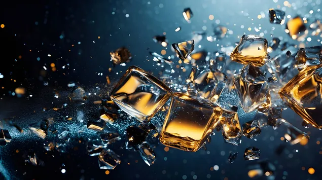 zelta slakatas cauri saplisusam stiklam lejupieladet