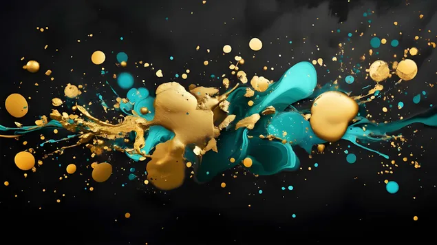golden splatter meets teal elegance stahnout