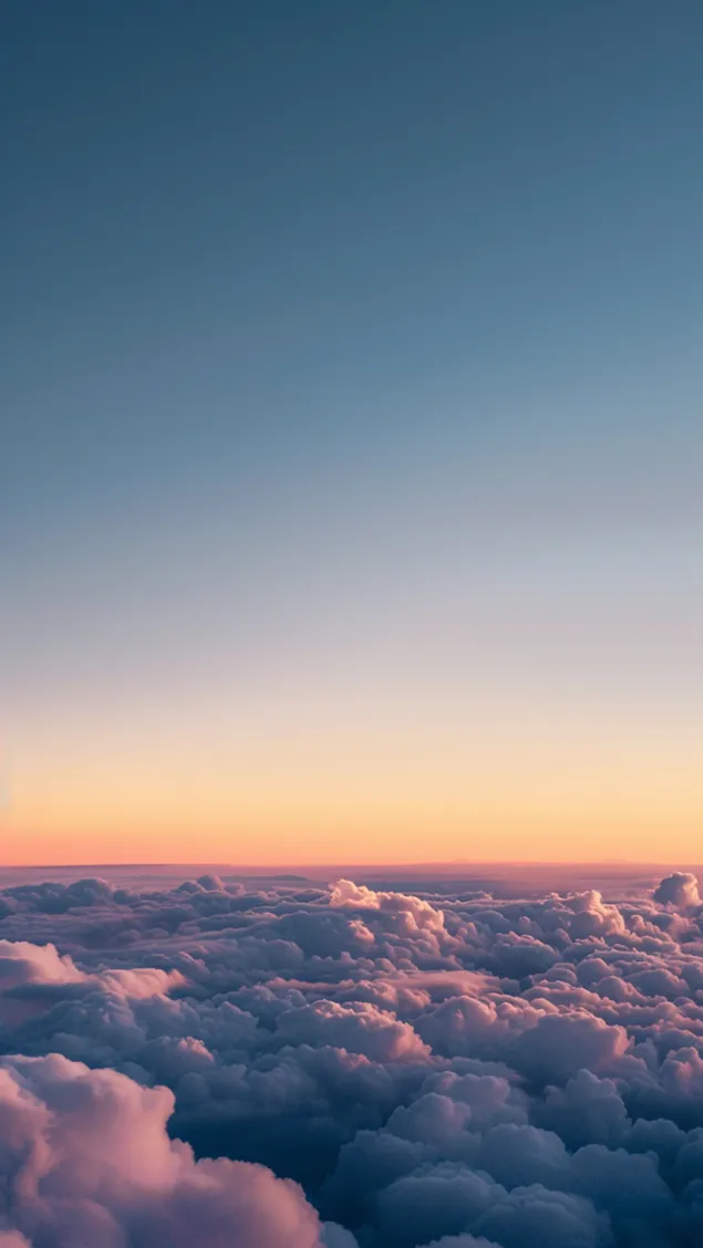 Matahari Terbit Emas di atas Awan Kapas Bermimpi 2K kertas dinding